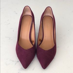 Zara Beautiful Burgundy Suede Pointy Toe 39